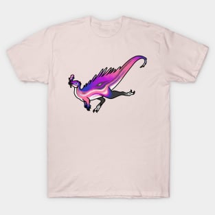 FLUIDadens Prideosaur - Pride Month Gender Fluid Flag Dinosaur T-Shirt